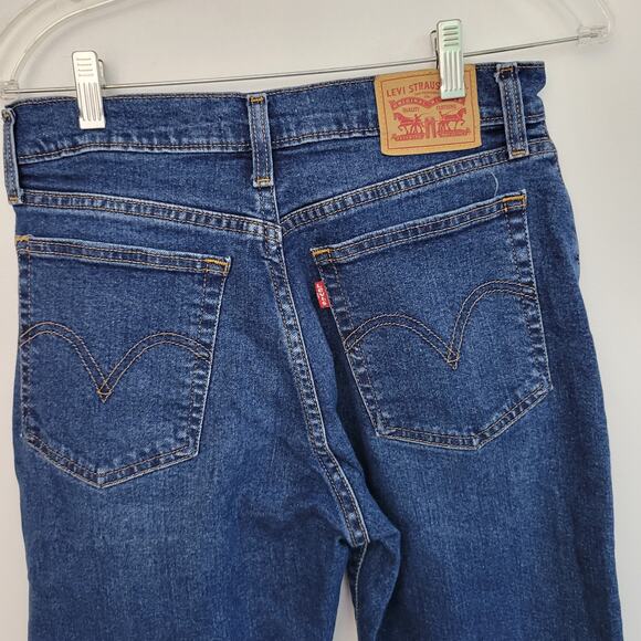 Levi's Wedgie Straight Jeans Thick Denim High Waisted Button Fly Women 30 x 28 - Picture 8 of 13